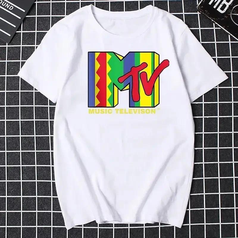 Mtv Music Television Graphic Tshirt Women Funny Men Clothing Fashion Hip Hop Tv T Shirt Plus Size 100%Cotton Unisex Tshirt
