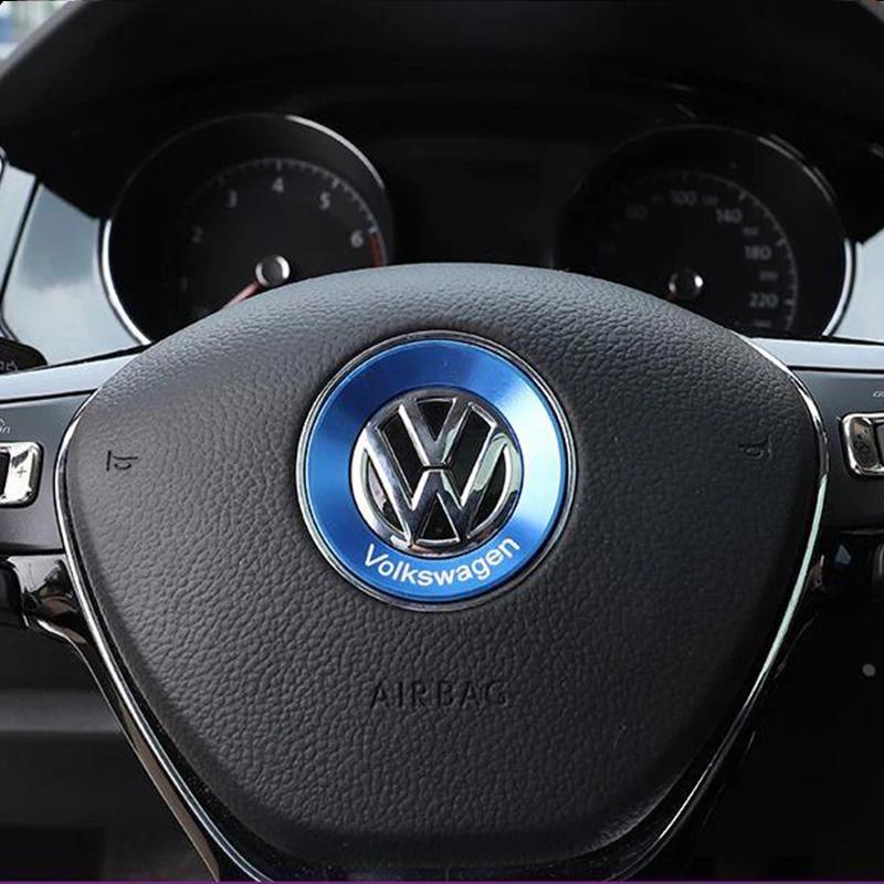 Für VOLKSWAGEN VW Auto Lenkrad Auto Emblem Aufkleber Zubehör Für Volkswagen VW R-line GTI R Polo Golf Touareg Passat Mag