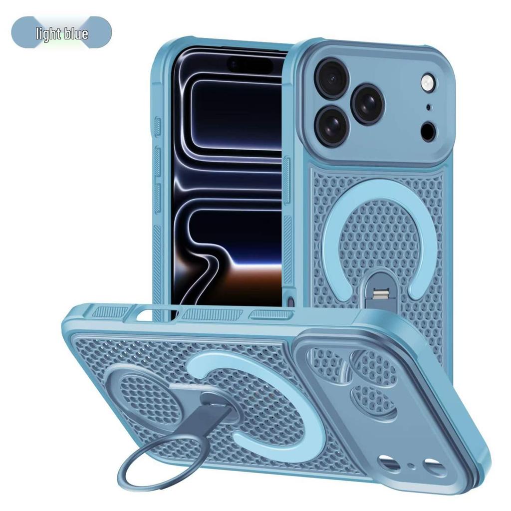 360° Magnetic Honeycomb Heat Dissipation Bracket for iPhone 17 Pro and Apple 16 Business Cases