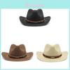Westlicher Cowboy-Strohhut Sonnenschutz Breiter Rand Geschenk für Männer und Frauen