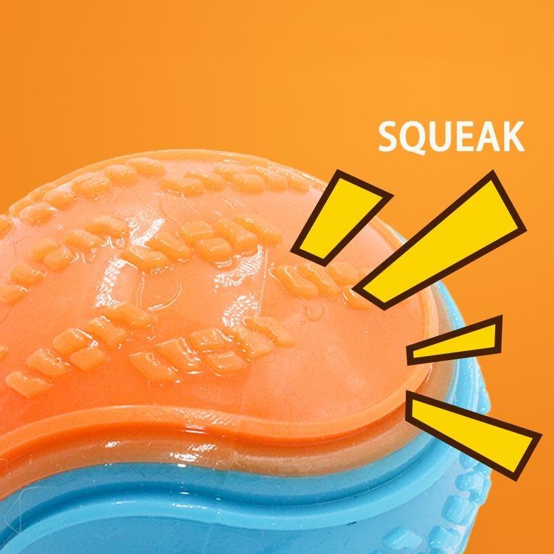 Soft TPR Dogs Interactive Training Toys for Small Large Dog Teeth Cleaning Bite-resistance Squeak Pets Ball Toy Supplies