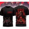 3D Printed T-shirt From Metal Rock Band Slayer Men's T-shirt, Hip-hop Street T-shirt, Fashionable Short-sleeved Top