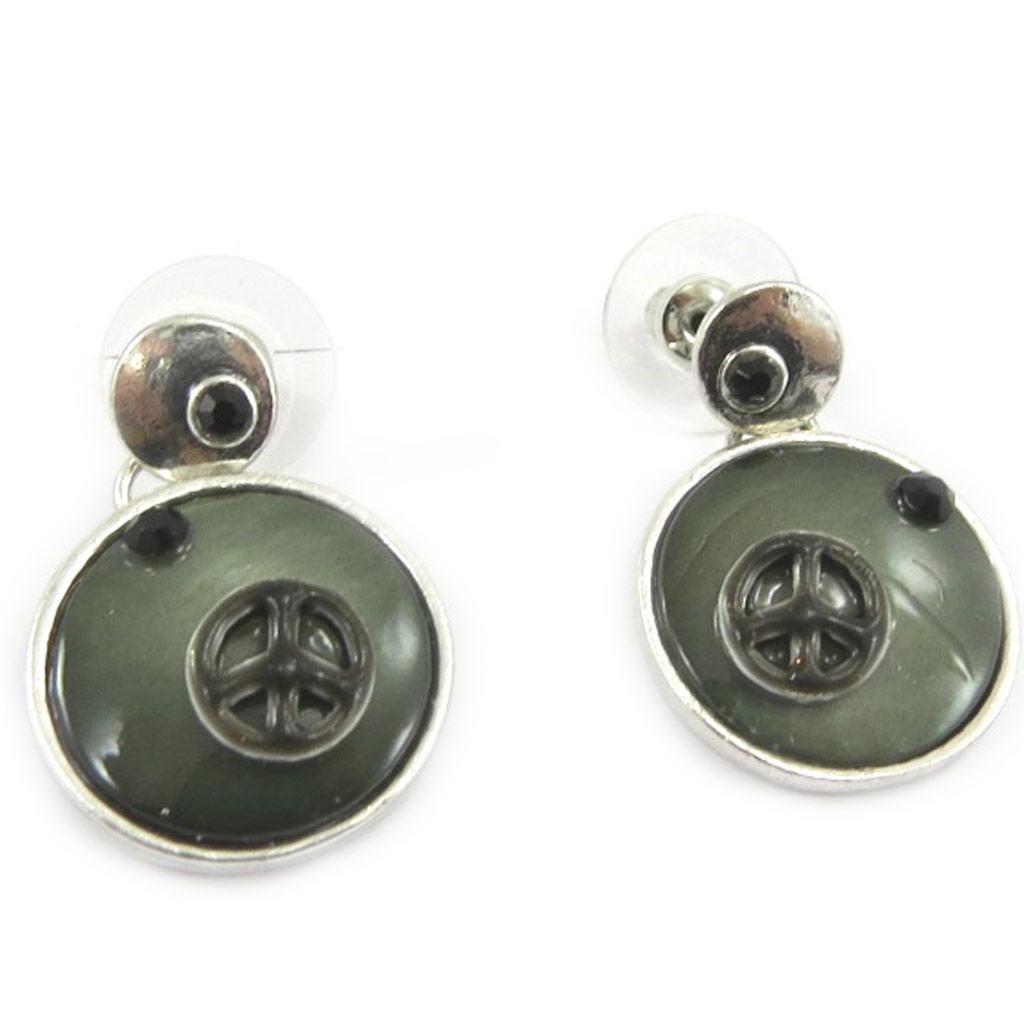 NOA [G0398] - Gray 'Nacre En Folie' Designer Earrings