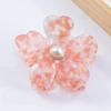 Elegant Pearl Crab Clip Non-slip Floral Hair Clip Shiny Flower Hair Claw  Girls