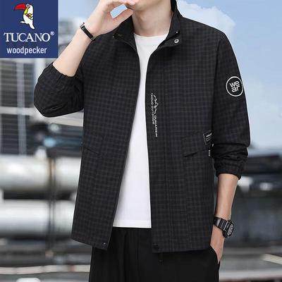 Men's Spring Autumn Stand-Up Collar Casual Jacket