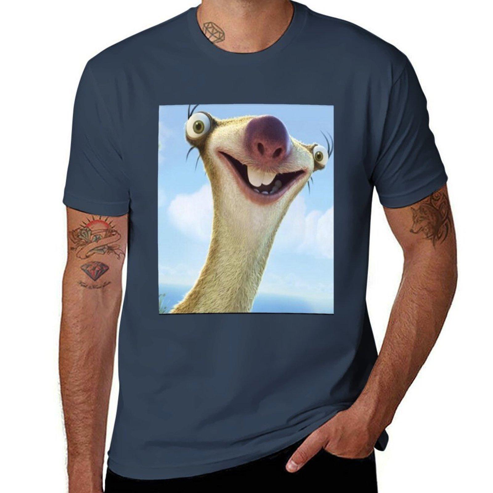Sid The Sloth Tshirt Nonshrink Basic Cotton Tshirt S