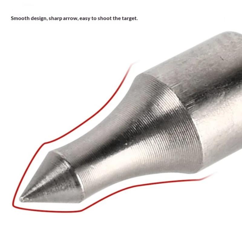 Punte per Frecce da Tiro con l'Arco Metallo Avvitabili Punte da Campo con Anello di Gomma per Aste Frecce da 8.8mm Accessori Tiro a Segno Caccia