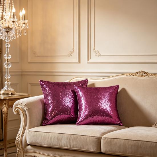 Kissenbezug Pailletten Dekorative Kissenhülle Moderner Bauernhausstil Kissenbezug für Sofa Schlafzimmer Büro