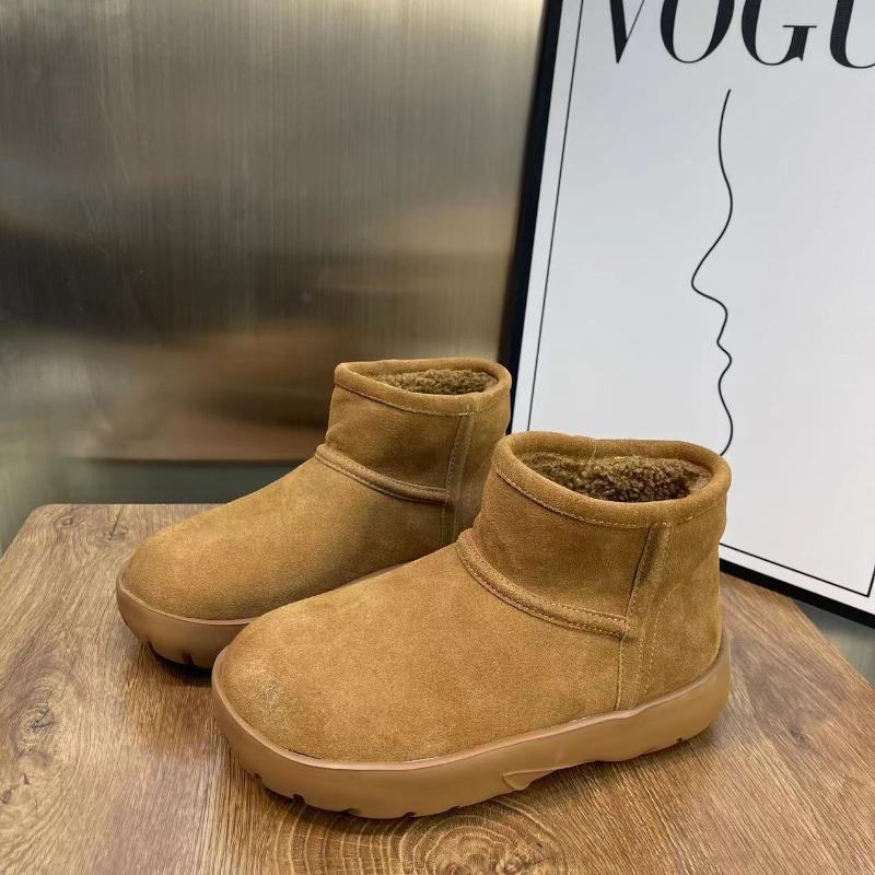Snow Boots Cotton Shoes New Winter Velvet Thickened Lamb Wool Thick-soled Non-slip Cotton Shoes Women's Small Short Boots