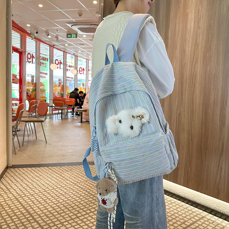 Plecak Szkolny dla Studentów Damski o Dużej Pojemności Wzór Psa Plecak na Komputer