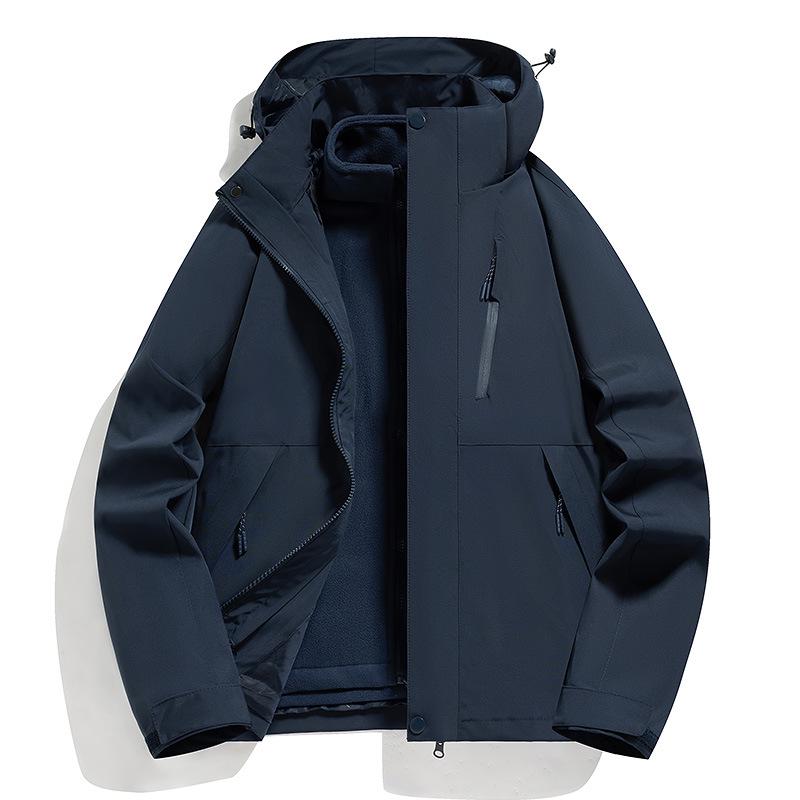 6XL Unisex 3-in-1 Ski Jacket Set: Thickened, Detachable for Autumn/Winter
