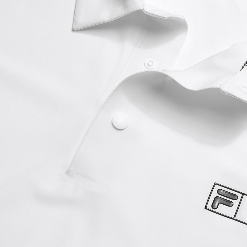 FILA Golf Series Fashionable Personalized Simple Sports Golf Versatile Comfortable Breathable Knitted Short Sleeve Polo Shirt Men tops A11M625116FWT