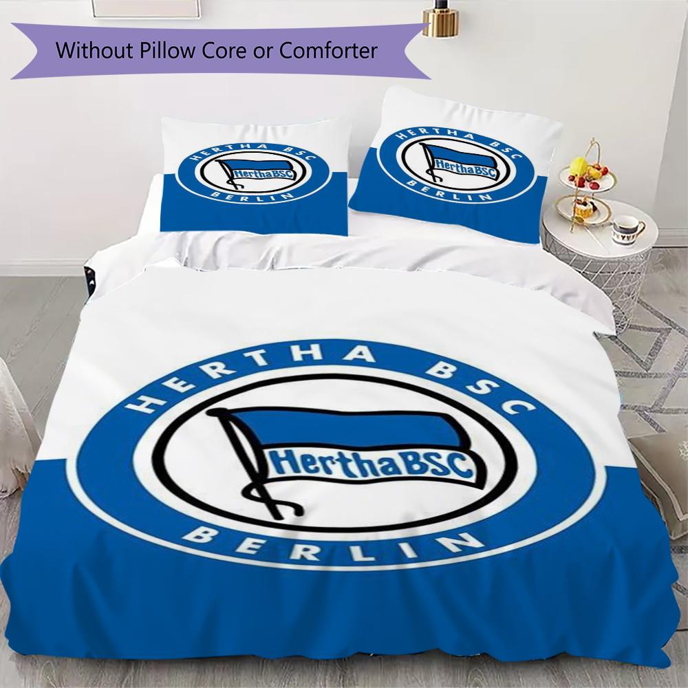 Set Copripiumino Trapuntato con Motivo Hertha BSC Copripiumino Federa Decorazione per la Casa Regalo di Compleanno (1 * copripiumino + 2 * federe senza imbottitura)39