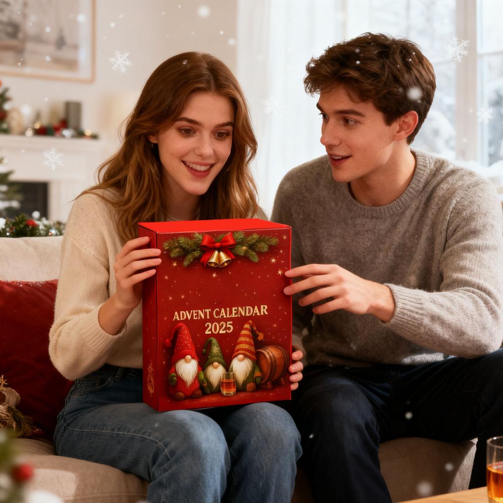 Adventskalender – 24-Tage Weihnachts-Adventskalender, Überraschungs-Weihnachts-Countdown-Geschenk, Flacher Anhänger aus Acryl (2D)