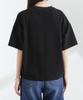 Nano Universe MC Coveross Cool Plating Jersey F (R) Twill-Style T-Shirt, Women's, 010, Black, 669-5124318