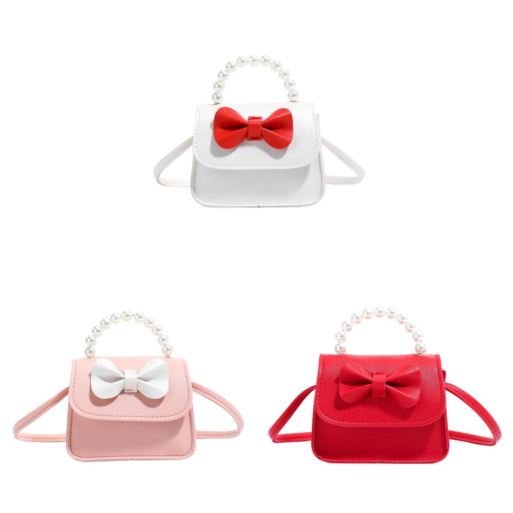 Cute Sweet Style Butterfly Knot Single Shoulder Bag With Magnetic Closure For Daily Use