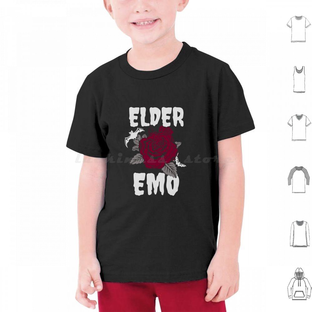 Elder Emo T Shirt 6xl Cotton Cool Tee Elder Emo Emo Goth Elder Skull Pop Punk Emo Band Still Emo Funny Elder Emo Punk Black