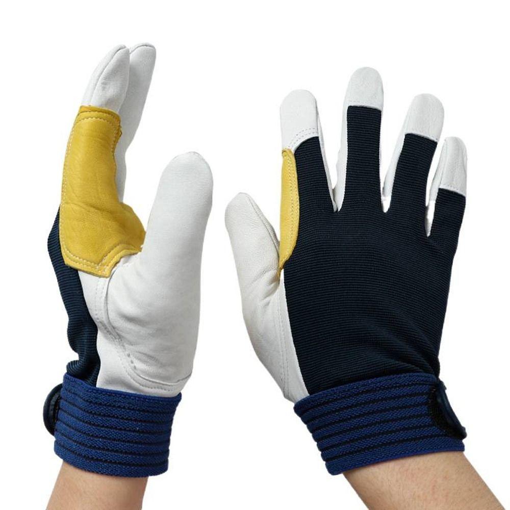 1 pair Tough Grip Labor Insurance Gloves Thickened Welding Gloves Leather Work Gloves Mechanic Work
