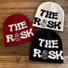 Deep Customization Puff Print Knitted Winter Cap Warm Knit Jacquard Ski Cuffless Punk Style Business Beanie Hats Common High