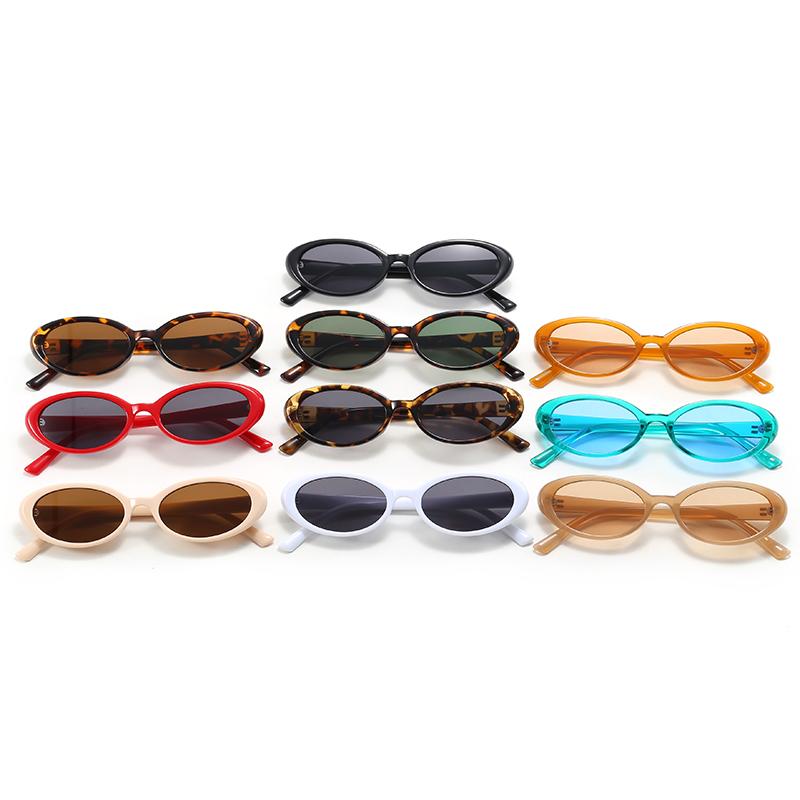 4pcs/7pc Small Oval Sun Glasses Vintage Oval Sunglasses Men Small Oval Sun Glasses Retro Fashion Women Sun Glasses Oculus