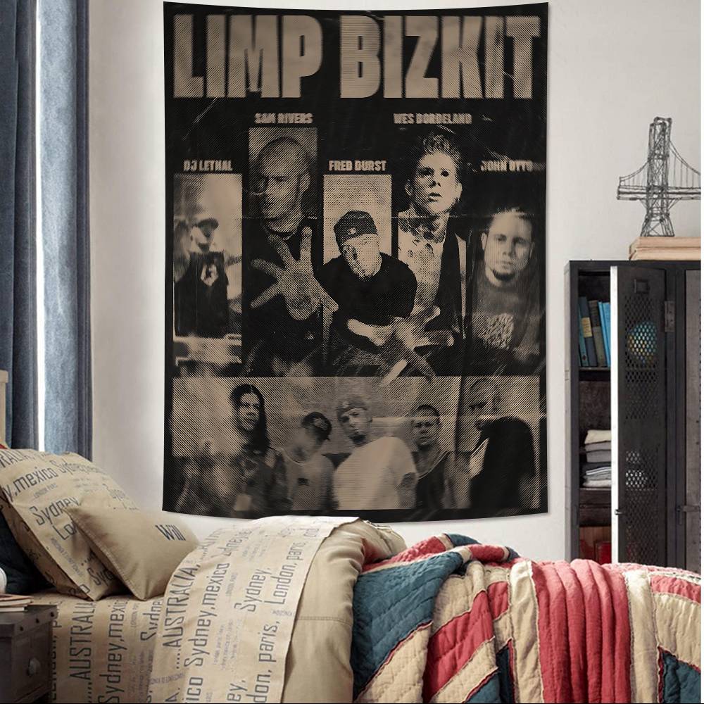 Rock Band LLimp Bizkit Anime Tapestry Art Science Fiction Room Home Decor Wall Art Decor