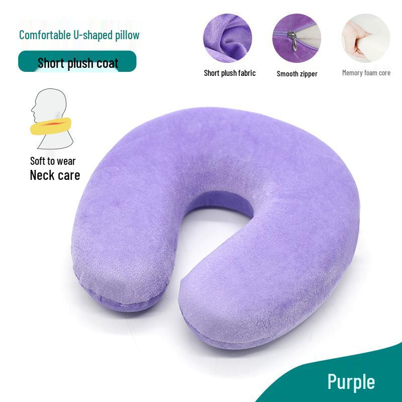 U-Shaped Memory Foam Travel Pillow for Neck Support – Ideal for Office, Car, and Naps