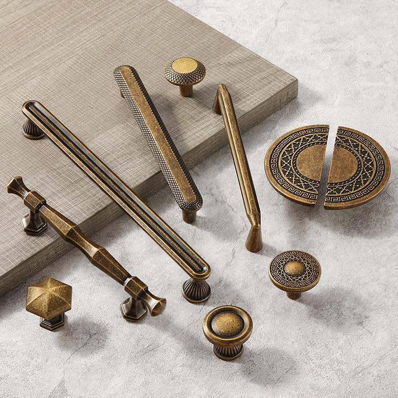 Upgrade with Solid Zinc Alloy Vintage Drawer Pulls for a Timeless Antique Brass Look