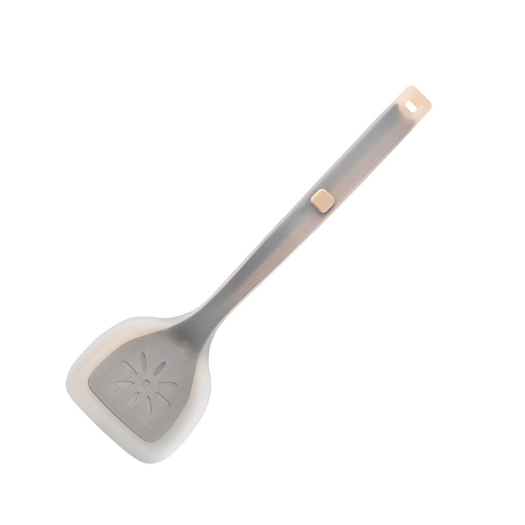 Silicone Slotted Spatula Stir Fry Multi Functional Silicone Turner for Kitchen Semi Translucent