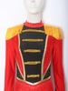 Women Long Sleeve Tassel and Rhinestone Decoration Bodysuit Braided Trim Back Zipper Jumpsuit for Circus Performance Cosplay Themed Party