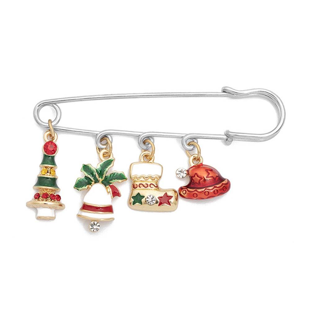 Decorative Santa Claus Jewelry Accessories Christmas Brooch Lapel Pin Brooches Christmas Buckle Pin