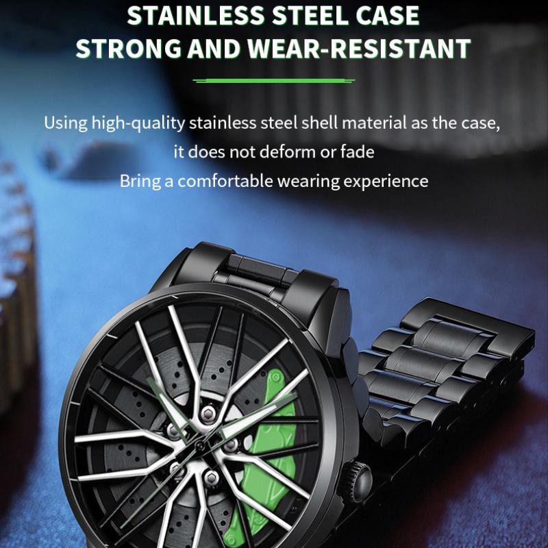 VA VA VOOM Personality Trend Boys Student Luminous Watch Darth Vader Wheel Hub Timely Watch