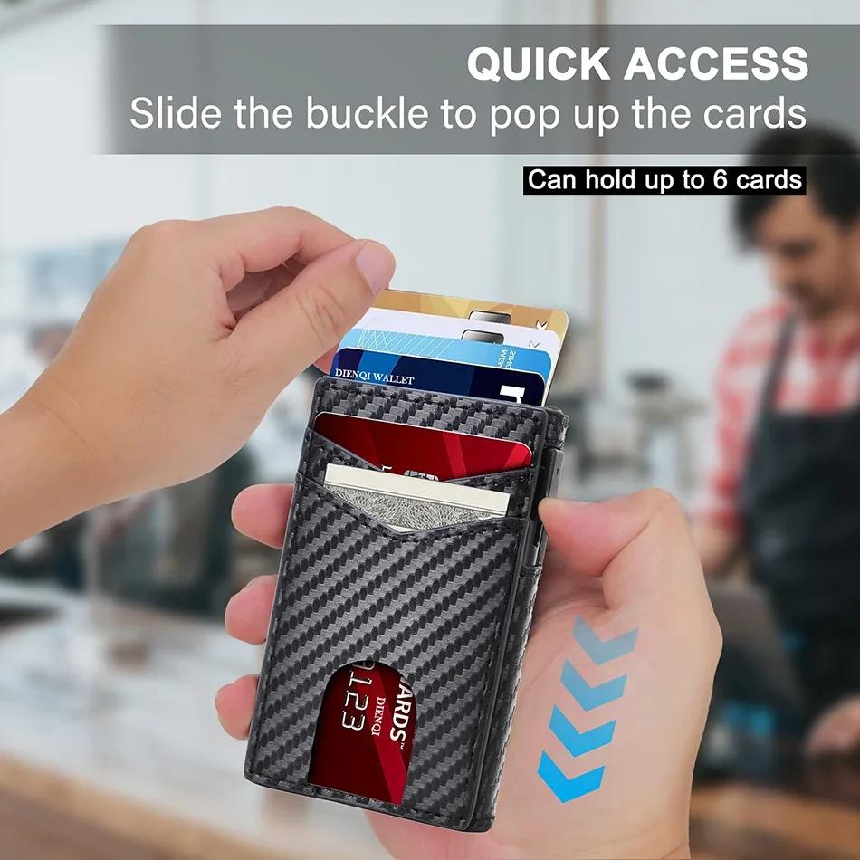 Magsafe Credit Card Holder Men Magnetic Wallets Rfid Carbon Bank Cardholder Case Wallet for Apple for IPhone 16 15 14 Pro Max