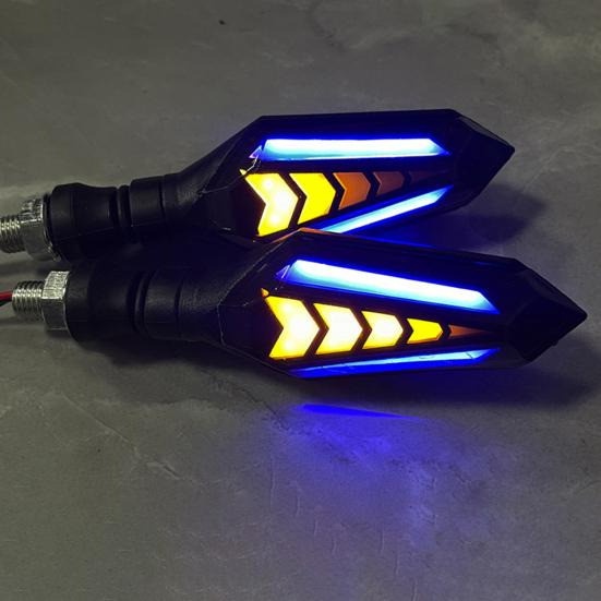 1 pereche Carcasă semnalizator motocicletă Indicator bicolor curgător pentru motocicletă Impermeabil universal
