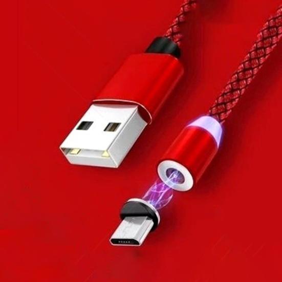 3A magnetisches USB-Kabel, schnelles Aufladen, Typ-C-Micro-USB-Rundkabel für Mobiltelefone