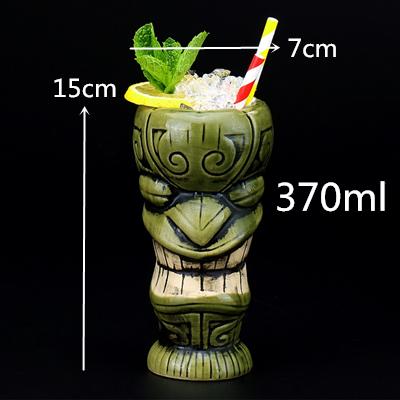 370ml Hawaii Tiki Mugs Ceramic Mug Mug For Gifts Cups And Mugs Cocktail Cup send as picture