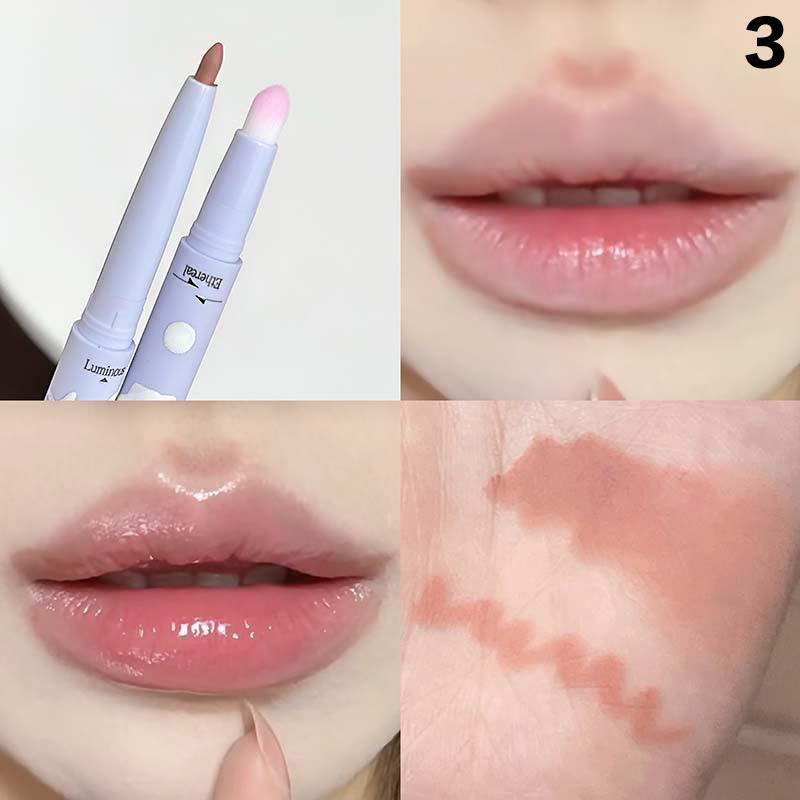 Cappuvini Double-Head Matte Lipstick Waterproof Velvet Nude Lip Liner Pencil Red Brown Pigment Lips Makeup Long Lasting Lip Tint