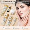 Kollagen Hautpflege-Set, Anti-Aging Hautpflege-Set für das Gesicht, Poren verfeinern, Haut mit Feuchtigkeit versorgen & straffen, 6-teiliges Hautpflege-Set mit Reinigungsmittel, Toner, Lotion, Serum,
