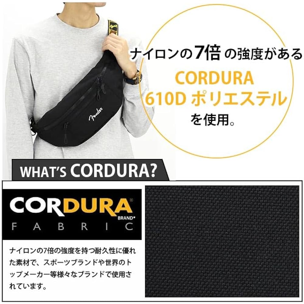 [Fender] Waist Bag Small Size 950-6050 Small Waist Pouch [01] Black