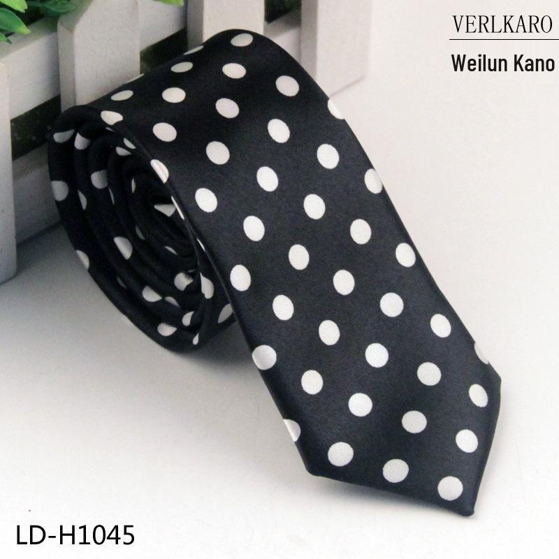 Multi-Color Student 5cm Narrow British Casual Polyester Silk Printed Tie
