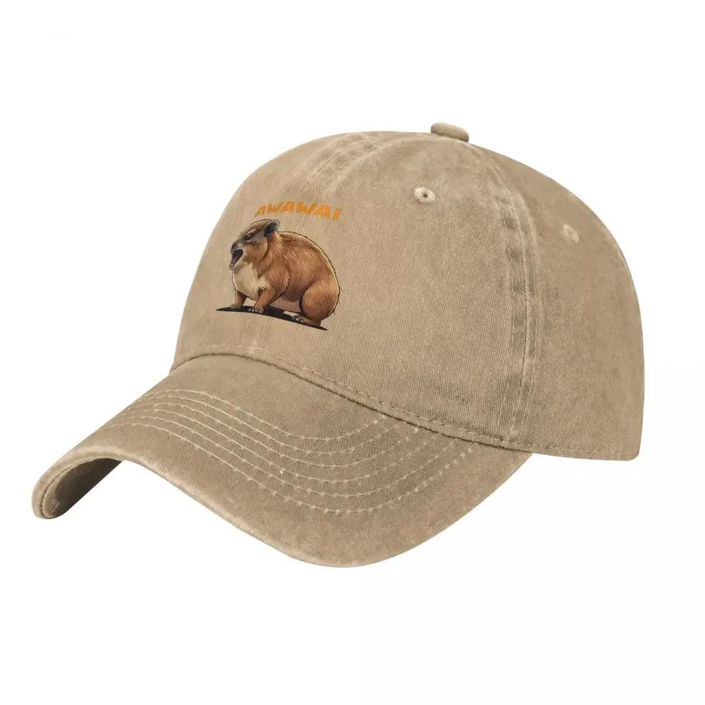Klippschliefer Liebhaber Awawa Lustiges Murmeltier Dassi Mode Baseballkappe Schirmmütze Unisex Hut Damenmütze Schirm