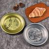 Vassoio portaoggetti retrò Lattina rotonda Desktop Disco Piatto per frutta snack pasticcini Piatto per dolci Caramelliera Strumenti per la conservazione degli alimenti per la cucina domestica