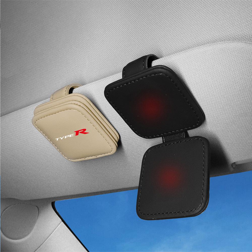 Car Sun Visor Glasses Clip Ticket Holder Sunglasses Fixed Clips For Honda Civic Accord Hrv City Jazz CR-Z Element Insight MDX