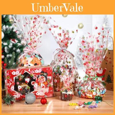 Rolo de Papel Celofane para Embalagem de Presente de Natal Com Padrão de Papai Noel Impermeável Embalagem de Presente Para Floristas