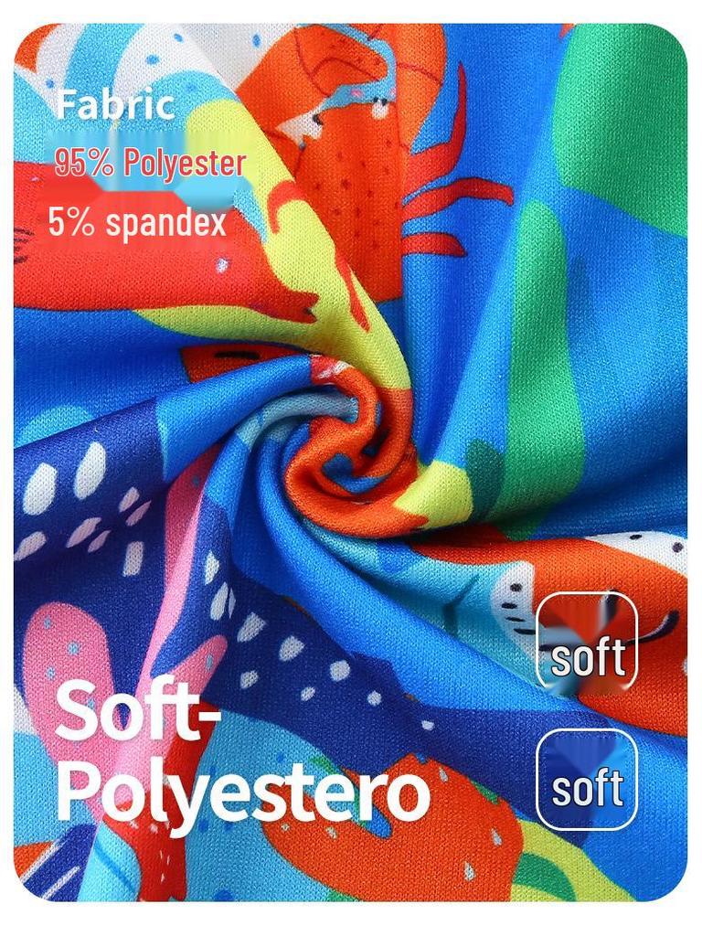 Summer Girls' Short-Sleeve Dress, European & American Style, Round Neck Princess Fashion.