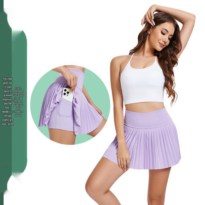Pleated Mini Skirt for Yoga, Training, Running, and Golf – Anti-Exposure Design for Summer