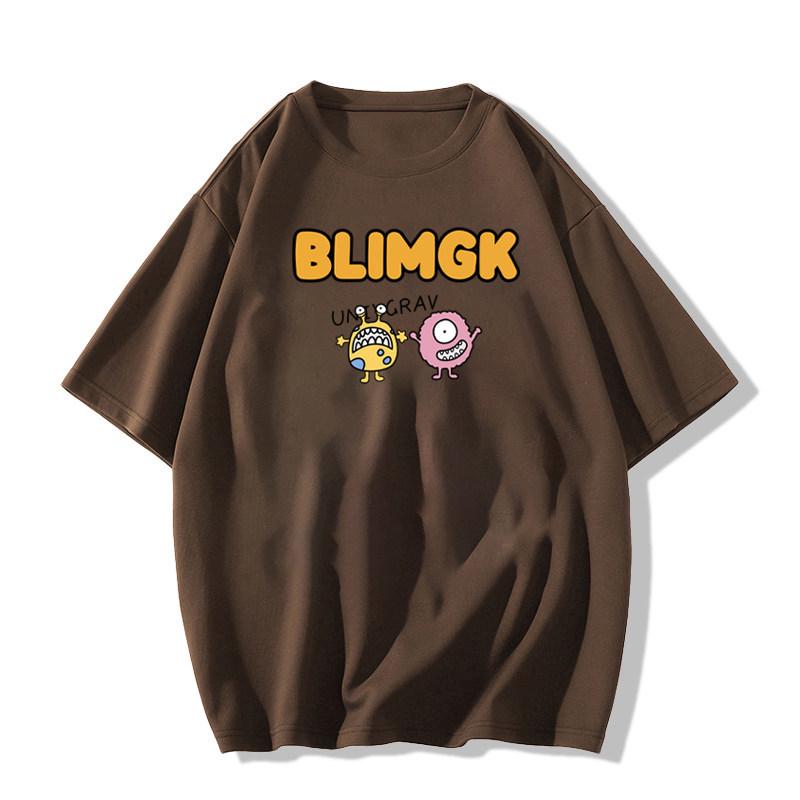 Japanese Retro Chic Unisex Plus-Size Loose Cotton T-Shirt for Couples
