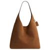 Brooklyn 39 Logo Magnetic Snap Closure Suede Hobo Bag Women Bags Cedar CW636-B4CED