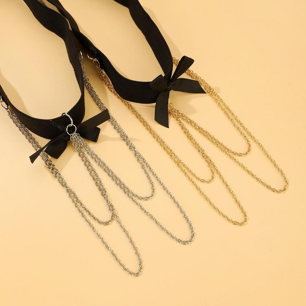 Bowknot Heart Cross Tassel Leg Chain - European & American Sexy Leg Ring