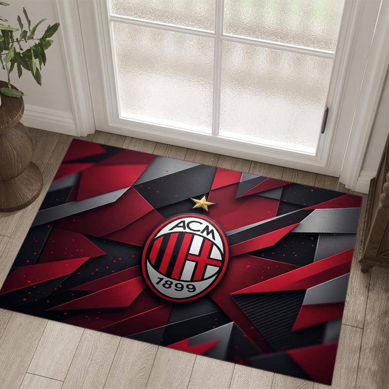 AC Milan Design Crystal Velvet Carpet Cozy Non?Slip Printed Rug For Bedroom Living Room Entrance