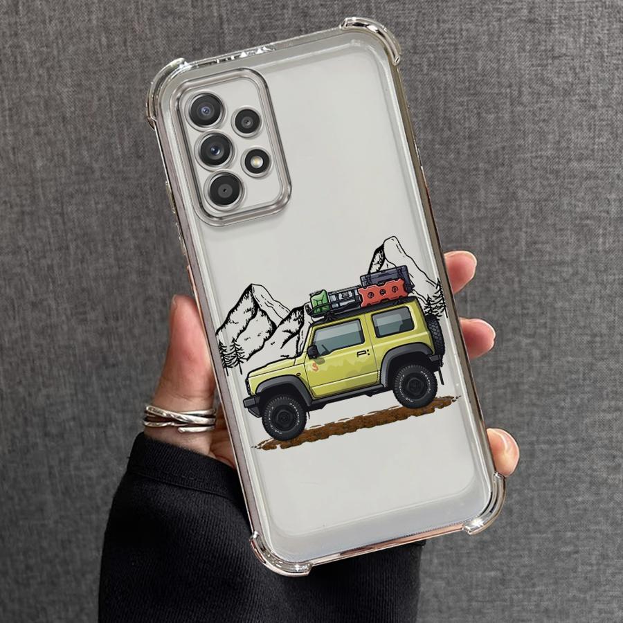 Case for Samsung Galaxy A52 A17 A33 A25 A13 A15 A26 A16 A35 A36 A21s A24 Soft Cover Cartoon Cool Car